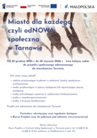 plakat informacyjny doryczący projektu